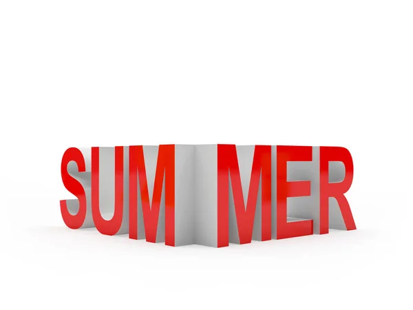 Summer Red Stamp Text White Illustration — Stockfoto
