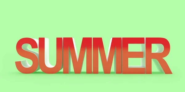 Summer Red Stamp Text Green Illustration — Stockfoto