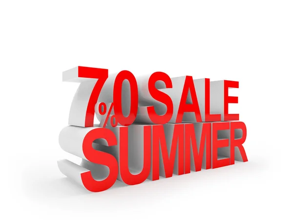 Seventy Percent Discount Summer Sale Text White Illustration — Stock Photo, Image