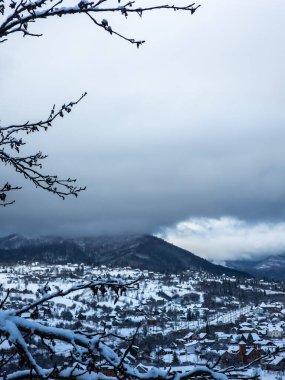 Karlı kış manzarası