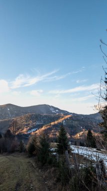 Vitoşa Dağı 'nın kış manzarası, Sofya Şehri Bölgesi, İspanya
