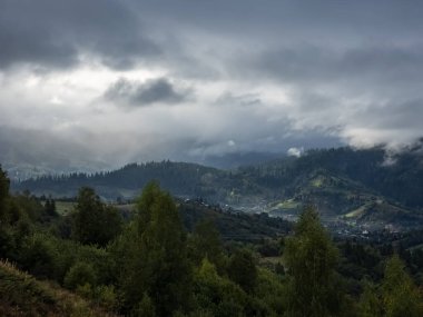the beautiful landscape of the carpathian mountains