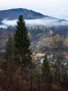 Kışın Karpatlar Köyü