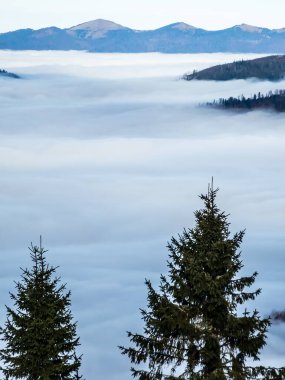 Sis, kışın vadide.