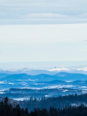 Karlı güzel kış manzarası