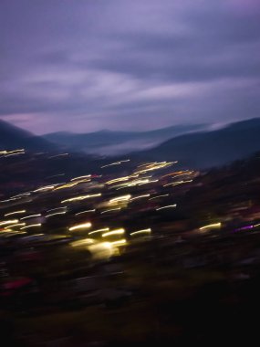 Şehrin güzel gece manzarası