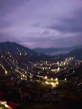 Şehrin güzel gece manzarası