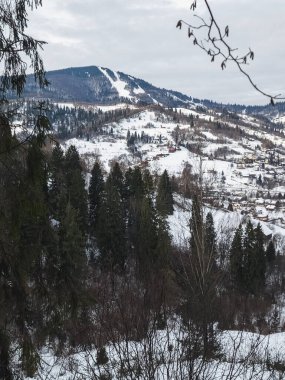 Almanya 'da kış manzarası Almanya' da Alp Dağları