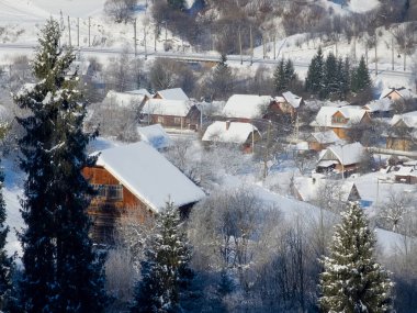 İsviçre 'nin İsviçre dağlarında kış