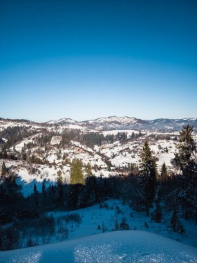 güzel kış manzara Dağları