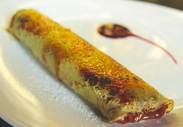 Postre Tradicional Argentino Llamado Panqueque — Foto de Stock