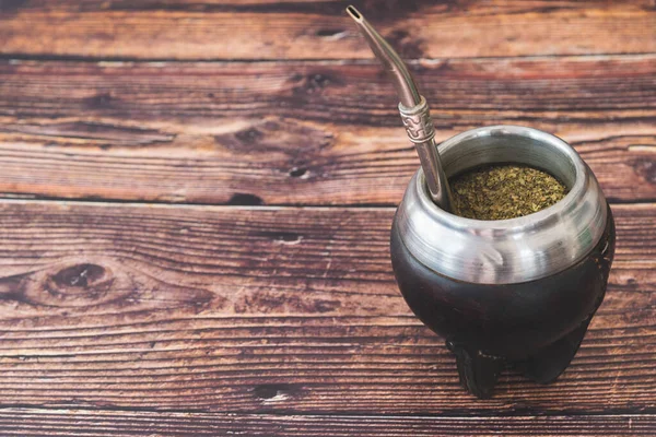 Bebida Quente Tradicional Argentina Chamada Mate — Fotografia de Stock