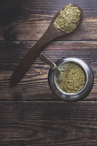 Bebida Quente Tradicional Argentina Chamada Mate — Fotografia de Stock