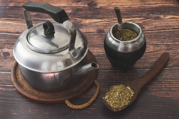 Bebida Quente Tradicional Argentina Chamada Mate — Fotografia de Stock