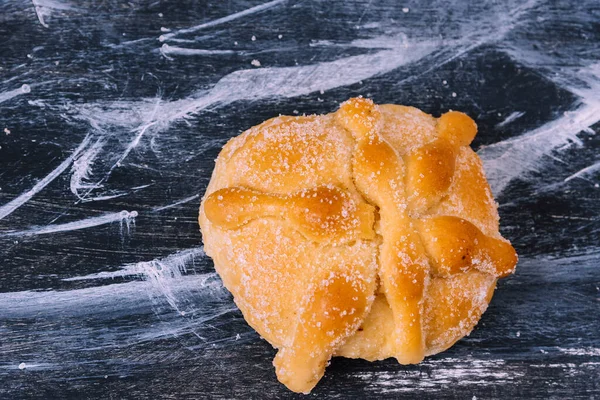 Pão Doce Mexicano Tradicional Típico Para Dia Dos Mortos — Fotografia de Stock