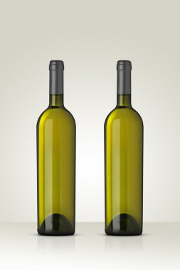 mockup beyaz şarap şişesi