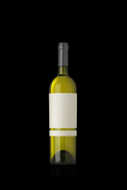 mockup beyaz şarap şişesi