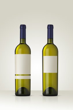 mockup beyaz şarap şişesi