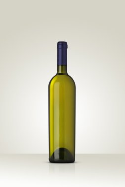 mockup beyaz şarap şişesi