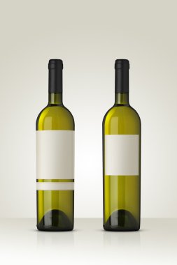 mockup beyaz şarap şişesi