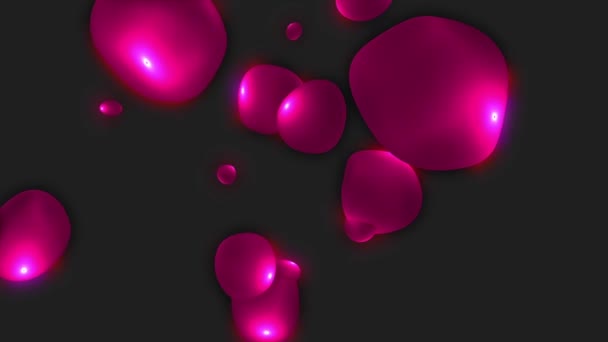 Kabarcık Patlaması Renkli Mor Turuncu Pembe Sarı Kırmızı Köpüklü Balonlar — Stok video