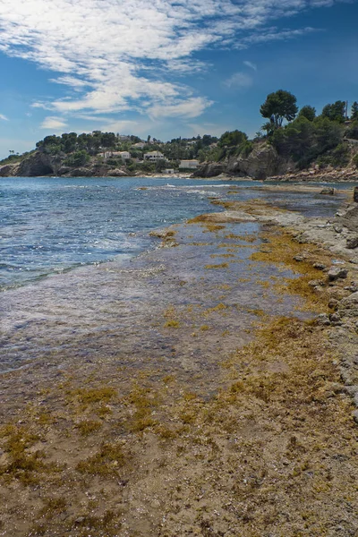 Benisa Pinets Plajı Spanya Calpe Alicante Penyon Ifach Manzaralı — Stok fotoğraf