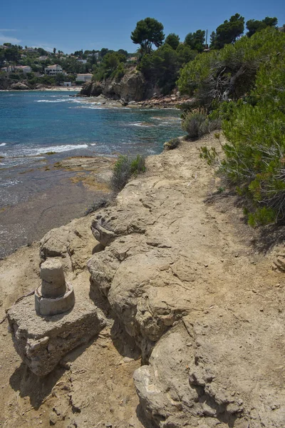 Plaża Pinets Benisa Również Benissa Alicante Hiszpania Śródziemnomorskie Słynne Miejsce — Zdjęcie stockowe