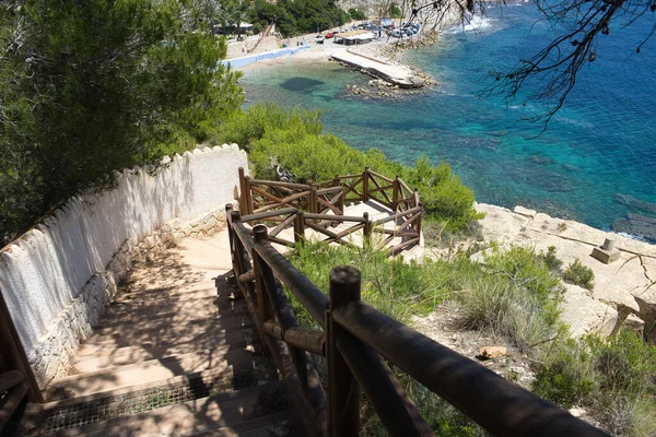 Advocat Strand Benisa Benissa Alicante Spanyolországban Mediterrán Híres Hely — Stock Fotó