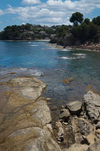 Benisa Pinets Plajı Spanya Alicante Benissa Akdeniz Ünlü Yeri — Stok fotoğraf