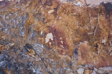 Terracotta tonlarında doğal taş arka plan. Dünya renkleri. Arkaplan kavramı.