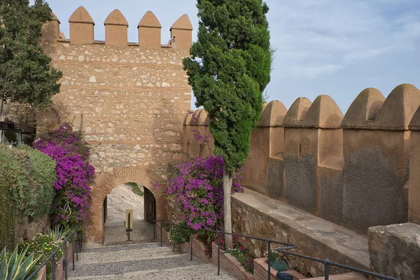 Alcazaba Almeria Castle Fortress Views Access Enclosure Andalusia Spain — Stock Photo, Image