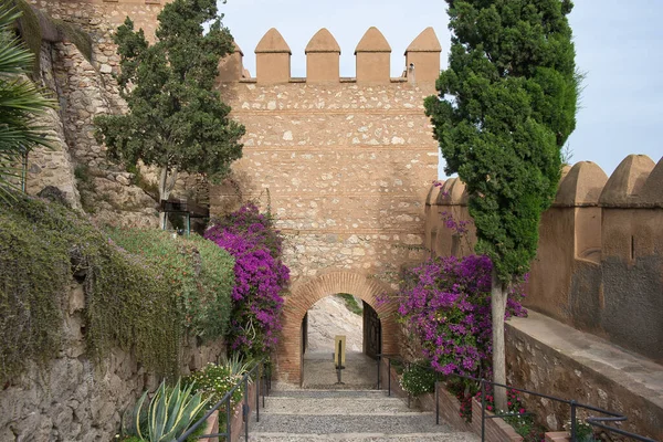 Alcazaba Almeria Castle Fortress Views Access Enclosure Andalusia Spain — Stock Photo, Image