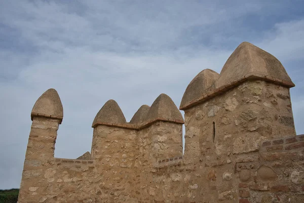Veduta Alcune Delle Mura Dell Alcazaba Almeria Parte Della Città — Foto Stock