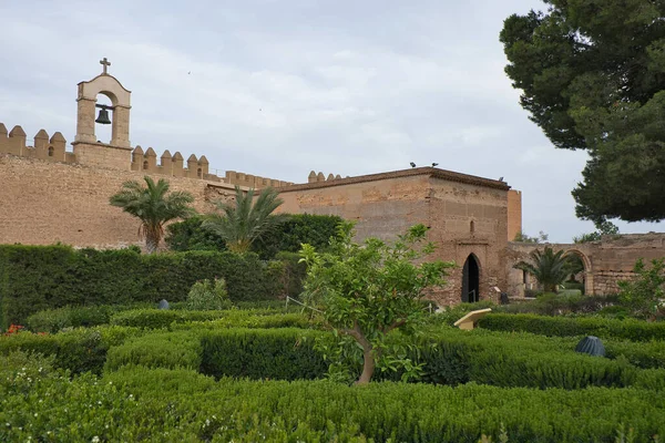 Άποψη Της Αυλής Και Των Κήπων Της Alcazaba Almeria Ανδαλουσία — Φωτογραφία Αρχείου