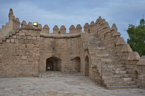 Λεπτομέρειες Για Εσωτερικό Του Alcazaba Της Αλμερίας Κάστρο Και Φρούριο — Φωτογραφία Αρχείου