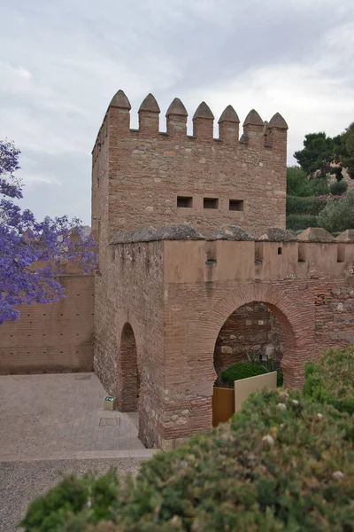 Alcazaba Almeria 城堡和要塞 塔楼和主要建筑建筑群的景观 Andalusia 西班牙 — 图库照片