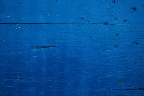 Blauwe Houten Achtergrond Met Enkele Onvolkomenheden Vintage Blauwe Houten Planken — Stockfoto