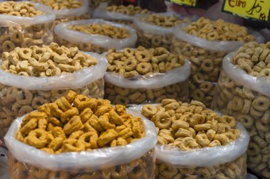 Gevrek, kokulu taralli üzerinden Puglia, İtalya