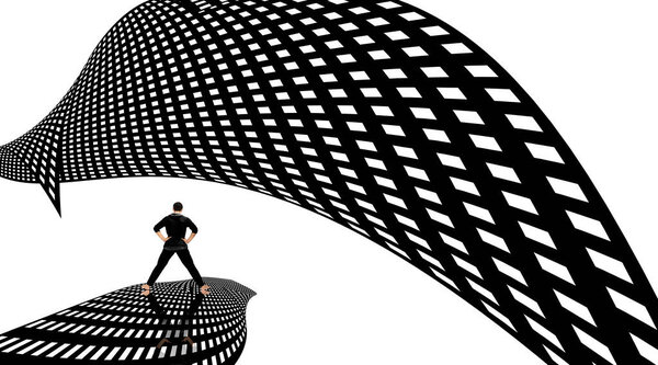 illustration of a woman with umbrella