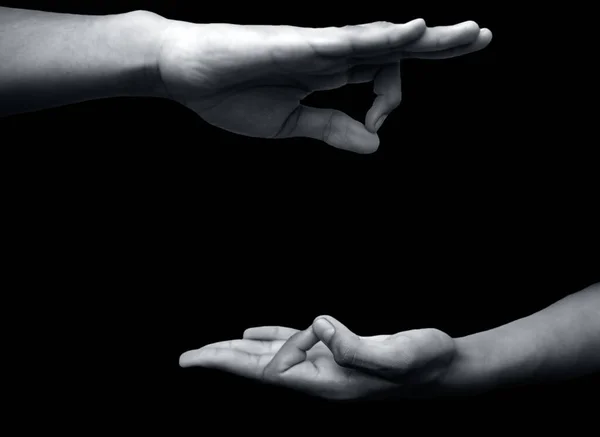 Aufnahme Einer Männlichen Hand Die Jnana Mudra Oder Wisdom Mudra — Stockfoto