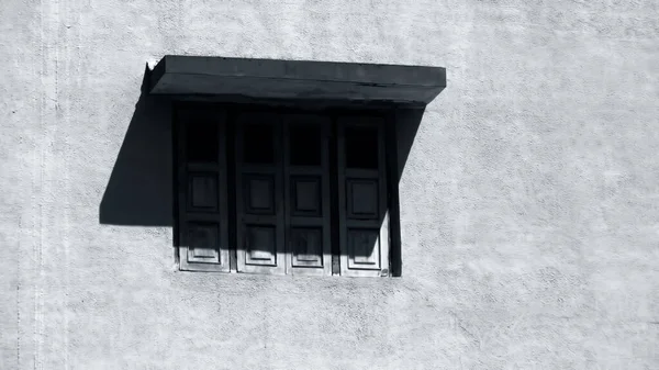 Shot Old School Type Window Old Building Black White — Stock Photo, Image