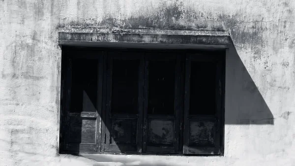 Shot Old School Type Window Old Building Black White — Stock Photo, Image