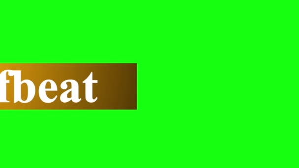 Simple OFFBEAT tiers inférieur dans l'écran vert