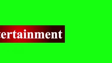 & Moda Canlandırılmış Eğlence Yeşil Ekran arka planında üçüncü sırada.