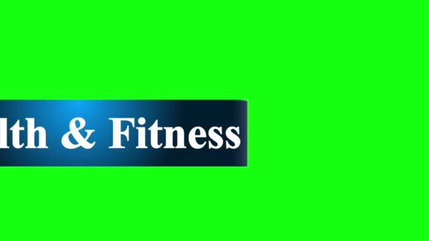 Semplice Pulito Salute Fitness Terzo Inferiore Schermo Verde — Video Stock