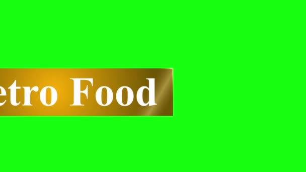 Metro nourriture inférieure tiers en couleur jaune dans l'écran vert 