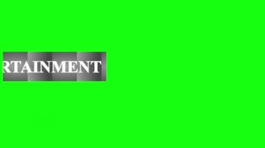 & Moda Canlandırılmış Eğlence Yeşil Ekran arka planında üçüncü sırada.