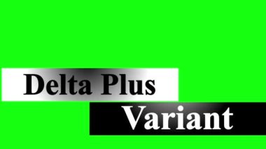 Temiz canlandırılmış Delta Plus Değişkeni sunum ve haber için uygun yüksek çözünürlüklü metalik metinde üçüncü sırada.