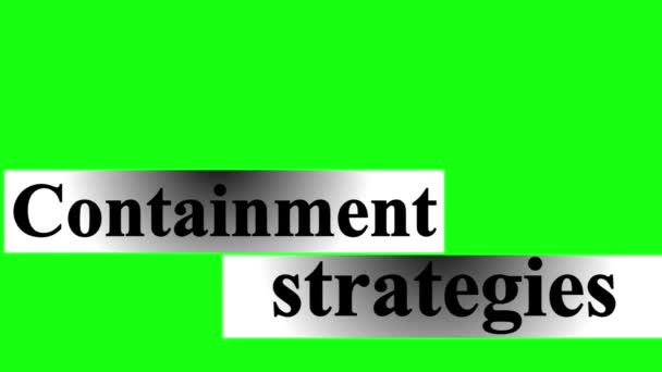 Containment Strategies Animated Lower Third High Resolution Suitable Television News — 图库视频影像