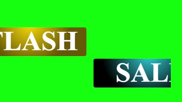 Simple Clean Animated Flash Sale Lower Third Green Screen Background — 비디오